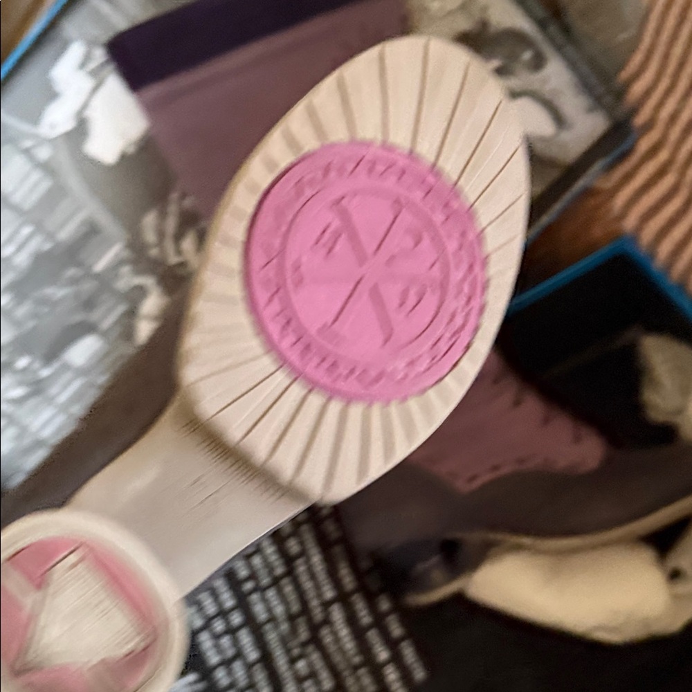 John Fluevog Purple and Gray Heeled Boots - Picture 2 of 6
